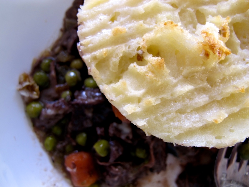 COTTAGE PIE // braised beef with wine, veggies, and butter mashed potatoes